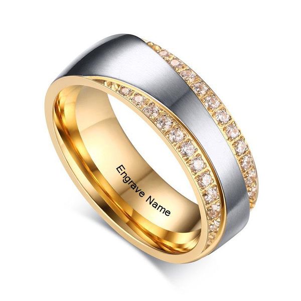 wedding rings for women men couple promise band stainless steel anniversary engagement jewelry alliance bijoux cluster, Golden;silver
wedding rings for women men couple promise band stainless steel anniversary engagement jewelry alliance bijoux cluster, Golden;silver