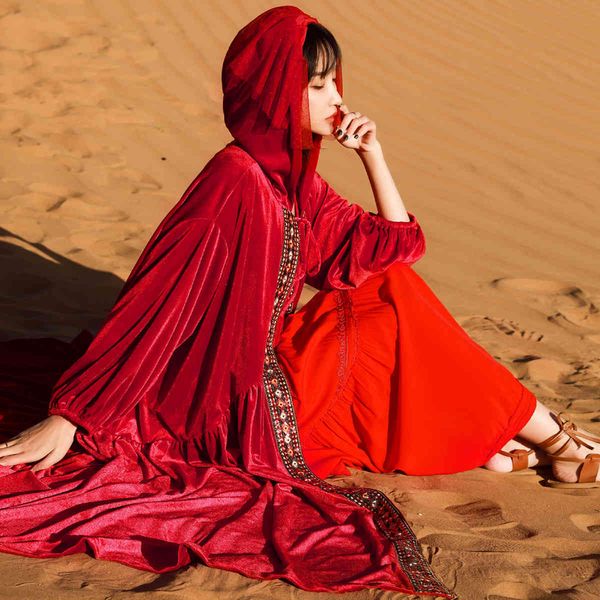 women cape hooded cloak veet coat long sleeve autumn winter cardigan thickened warm bohemian beach e8df, Black
women cape hooded cloak veet coat long sleeve autumn winter cardigan thickened warm bohemian beach e8df, Black