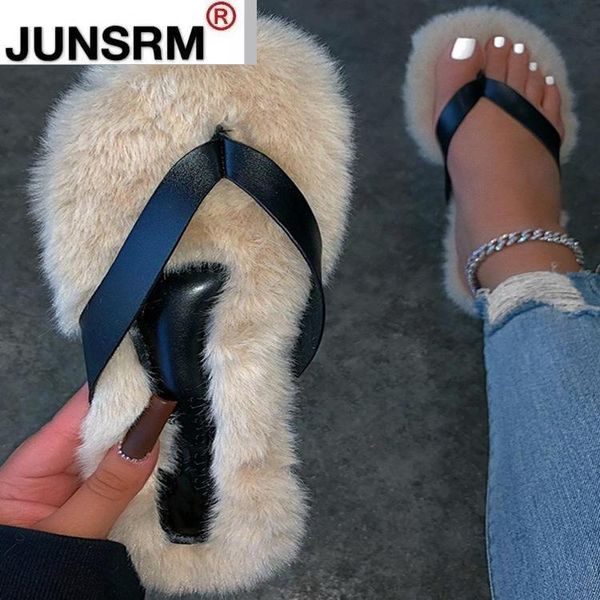 women's shoes winter style flip flops flat comfortable slippers women plush fashion all-match casual selling large size, Black
women's shoes winter style flip flops flat comfortable slippers women plush fashion all-match casual selling large size, Black