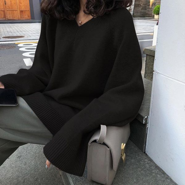sweater women long sleeve slim solid knitted pullover 2021 autumn winter black women's sweaters, White;black
sweater women long sleeve slim solid knitted pullover 2021 autumn winter black women's sweaters, White;black