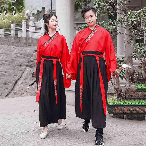 wuxia cosplay ancient chinese style hanfu attire of black blue men women cross over necklace traditional girl suit exov, Red
wuxia cosplay ancient chinese style hanfu attire of black blue men women cross over necklace traditional girl suit exov, Red