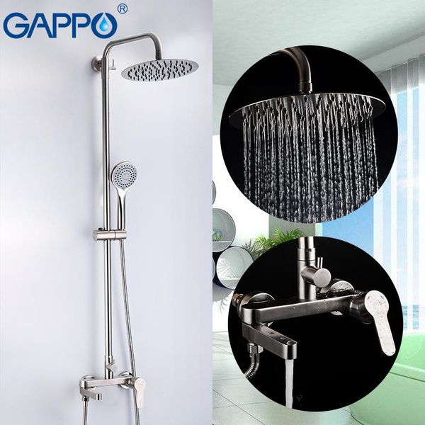 gappo stainless steel bathroom shower faucet set single handle mixer tap with hand sprayer wall mounted rainfall bath shower set
gappo stainless steel bathroom shower faucet set single handle mixer tap with hand sprayer wall mounted rainfall bath shower set