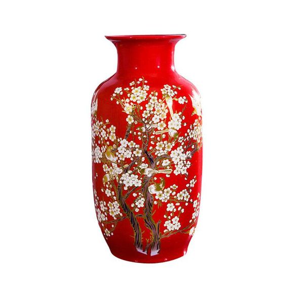 vases chinese style pure hand-painted plum blossom flower pattern jingdezhen red porcelain flowers vase for birthday gifts
vases chinese style pure hand-painted plum blossom flower pattern jingdezhen red porcelain flowers vase for birthday gifts