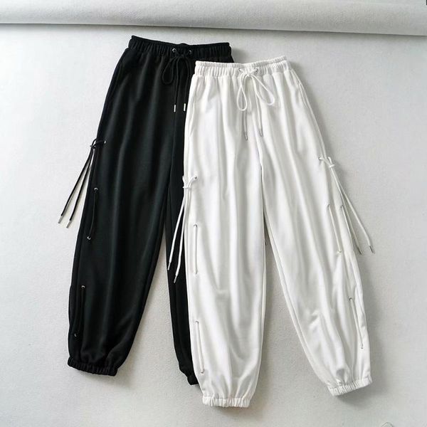 korean female autumn 2021 women high waist hip hop drawstring pants casual loose solid lace up elasticity sweatpant trousers women's &, Black;white
korean female autumn 2021 women high waist hip hop drawstring pants casual loose solid lace up elasticity sweatpant trousers women's &, Black;white