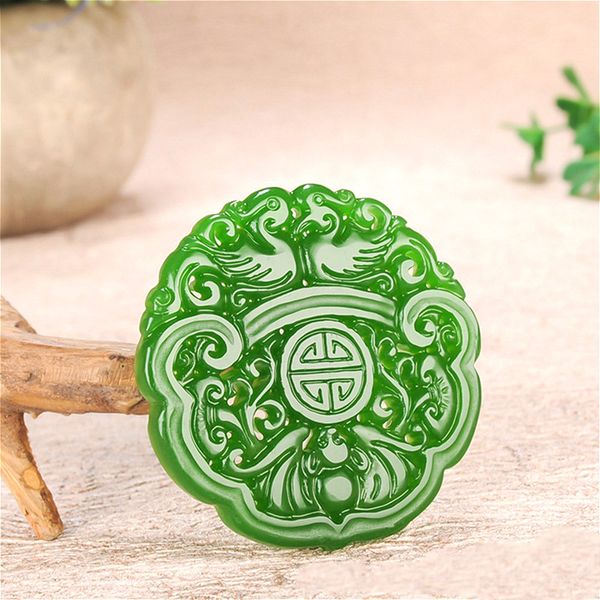 natural green jade mandarin duck bat pendant necklace chinese hollow out carved charm jewelry fashion amulet for men women gifts, Slivery;golden
natural green jade mandarin duck bat pendant necklace chinese hollow out carved charm jewelry fashion amulet for men women gifts, Slivery;golden