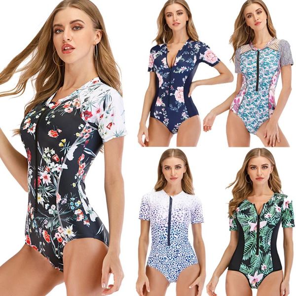 women's one piece swimsuit floral print surfing swim suit short sleeves diving rash guard female beachwear bathing l xl xxl one-piece s
women's one piece swimsuit floral print surfing swim suit short sleeves diving rash guard female beachwear bathing l xl xxl one-piece s