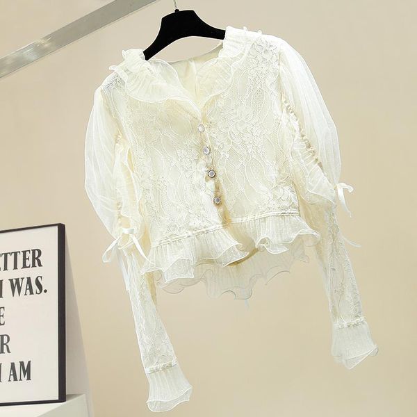 women's blouses & shirts stylish black blouse fashion lady rayal court style ruffled collar embroidery short lace white shirt women
women's blouses & shirts stylish black blouse fashion lady rayal court style ruffled collar embroidery short lace white shirt women