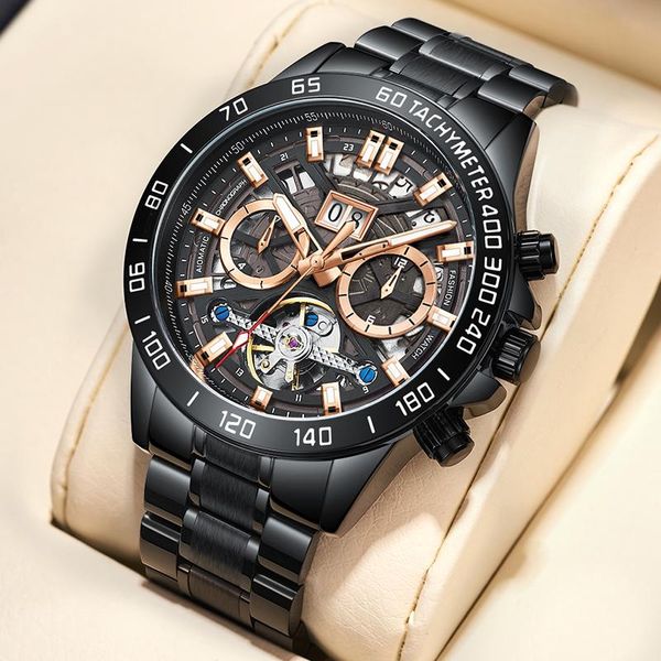 wristwatches wishdoit 2021 men's watch automatic black mechanical stainless steel waterproof fashion casual, Slivery;brown
wristwatches wishdoit 2021 men's watch automatic black mechanical stainless steel waterproof fashion casual, Slivery;brown