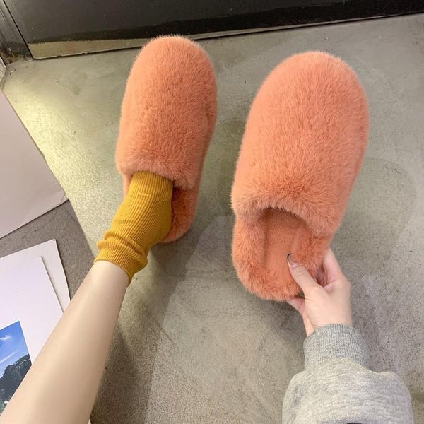 hairy shoes women autumn winter 2021 korean fashion flat women's lazy plush baotou warm slippers fur slipper, Black
hairy shoes women autumn winter 2021 korean fashion flat women's lazy plush baotou warm slippers fur slipper, Black