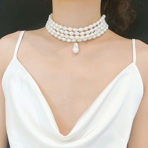 earrings & necklace handmade irregular pearl pendant bohemian party jewelry bridal accessories fashion chokers multi layer oval chain, Silver
earrings & necklace handmade irregular pearl pendant bohemian party jewelry bridal accessories fashion chokers multi layer oval chain, Silver