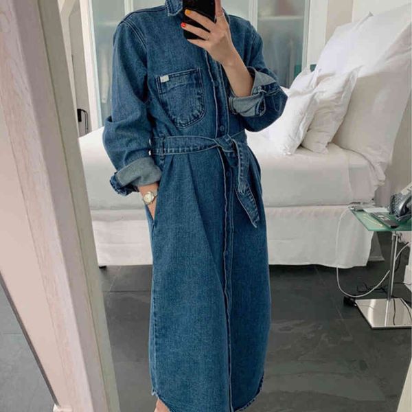 dress autumn winter women single breasted loose casual es denim female jeans vestidos maxi jacket coat, Black;gray
dress autumn winter women single breasted loose casual es denim female jeans vestidos maxi jacket coat, Black;gray