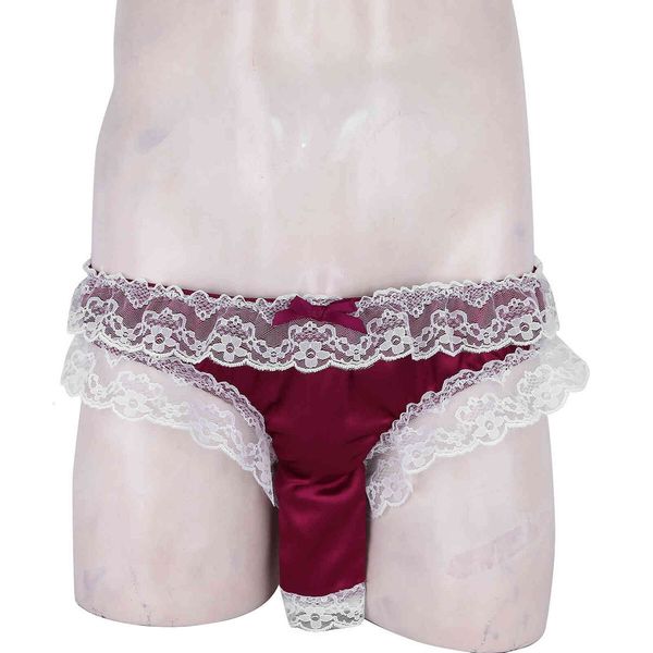men's porno erotic lace bowknot inner front open hole low sissy thong g-string underwear panties u*, Black;white
men's porno erotic lace bowknot inner front open hole low sissy thong g-string underwear panties u*, Black;white