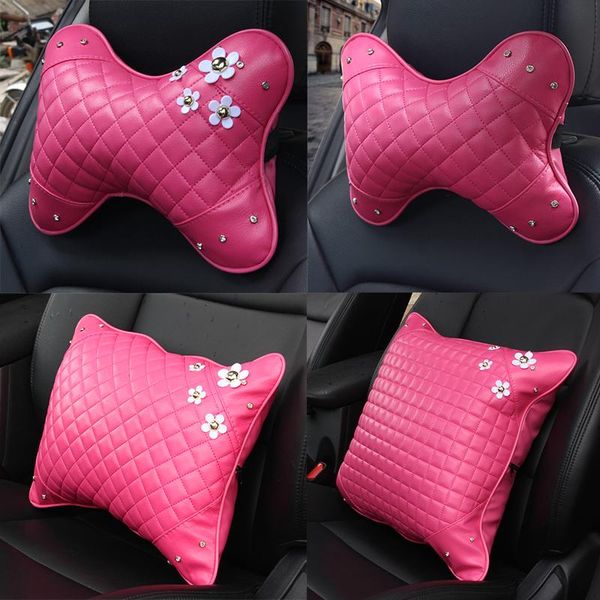 seat cushions flower diamond crystal head pillow car neck leather waist supports pink black rest back lumbar for girls women
seat cushions flower diamond crystal head pillow car neck leather waist supports pink black rest back lumbar for girls women