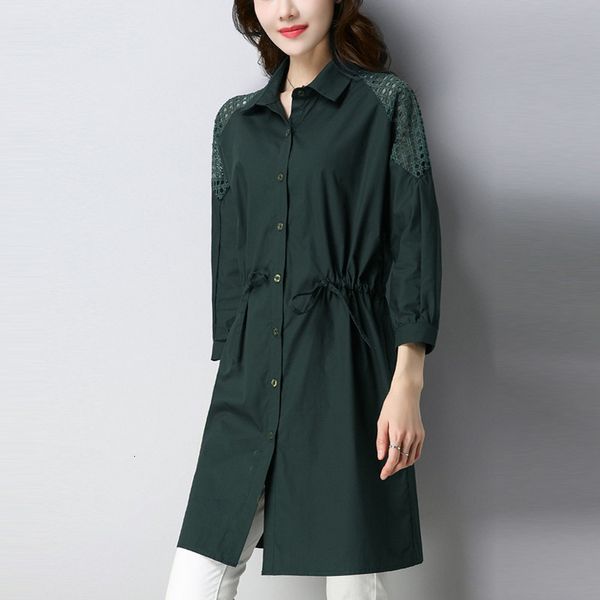wool autumn single breasted long blunt occasional female oceanic out magro size great 4xl shirt fino trench coat lq134 3k2c, Black