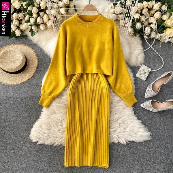 stylish two-piece matching sets women long sleeve knitted sweater & bodycon dress women's tracksuits, Gray
stylish two-piece matching sets women long sleeve knitted sweater & bodycon dress women's tracksuits, Gray