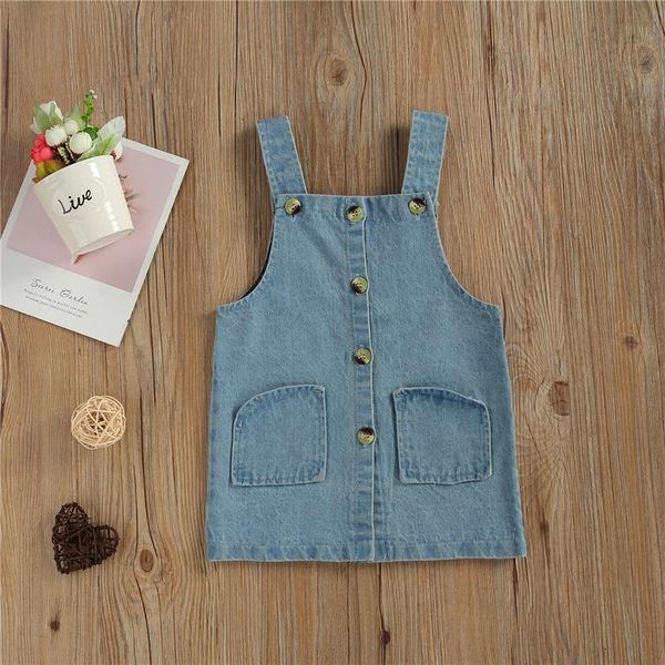 girl's dresses baby casual denim suspender loose dress with buttons, club pocket decoration straight version spring and summer clothing, Red;yellow
girl's dresses baby casual denim suspender loose dress with buttons, club pocket decoration straight version spring and summer clothing, Red;yellow