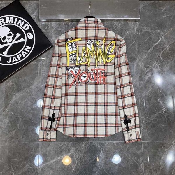 brand crosin 21ss spring and summer new super limited cross skin label printing graffiti casual plaid shirt for men and women, Black;brown
brand crosin 21ss spring and summer new super limited cross skin label printing graffiti casual plaid shirt for men and women, Black;brown