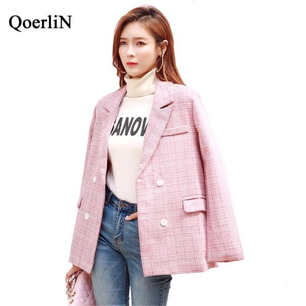 women's suits & blazers qoerlin street wear ladies blazer women autumn jacket plaid winter long sleeve business coat female ol work, White;black
women's suits & blazers qoerlin street wear ladies blazer women autumn jacket plaid winter long sleeve business coat female ol work, White;black
