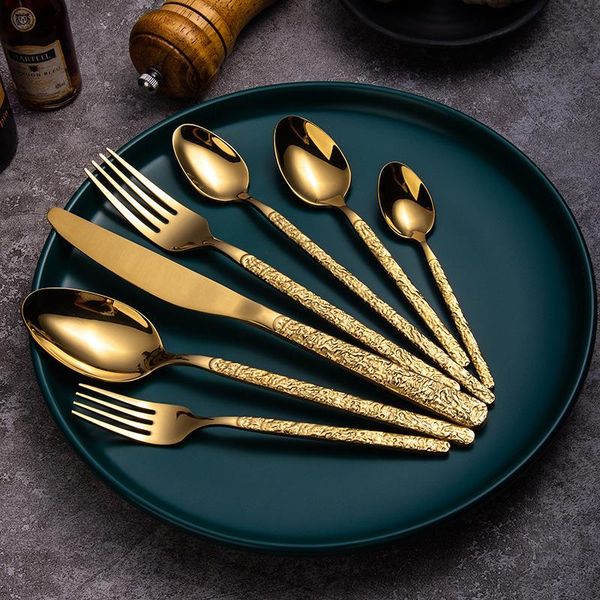 dinnerware sets 42pcs cutlery knife and fork european embossed western tableware retro stainless steel spoon
dinnerware sets 42pcs cutlery knife and fork european embossed western tableware retro stainless steel spoon