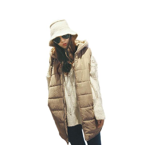 women's vests 2021 winter thick mid-length vest knitted hooded slim coat cotton jacket women fall/winter y570, Black;white
women's vests 2021 winter thick mid-length vest knitted hooded slim coat cotton jacket women fall/winter y570, Black;white