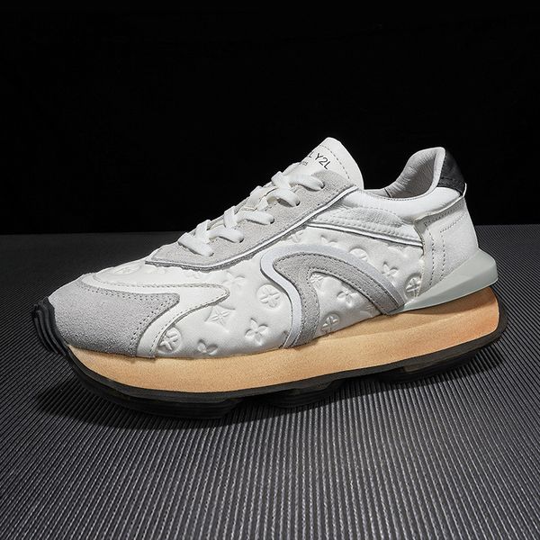 men's fashion brand daddy gray and white staggered color matching sports casual men's outdoor running shoes jogging, Black
men's fashion brand daddy gray and white staggered color matching sports casual men's outdoor running shoes jogging, Black