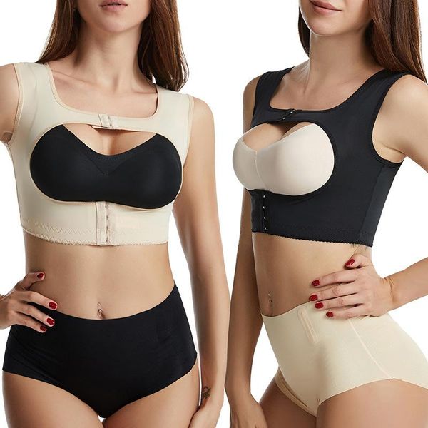 women's shapers women shapewear breasts push up gather correction device body shaper vest bra underwear back belt corset, Black;white
women's shapers women shapewear breasts push up gather correction device body shaper vest bra underwear back belt corset, Black;white