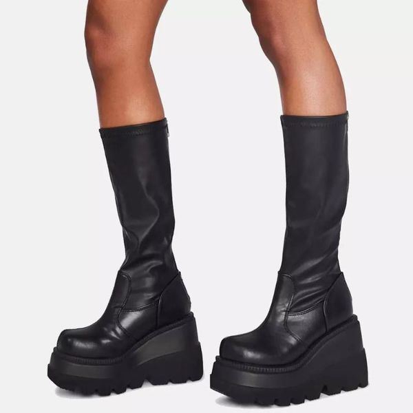 boots fashion big size 35-43 brand design ladies high platform zip heels quality women wedges shoes woman, Black
boots fashion big size 35-43 brand design ladies high platform zip heels quality women wedges shoes woman, Black