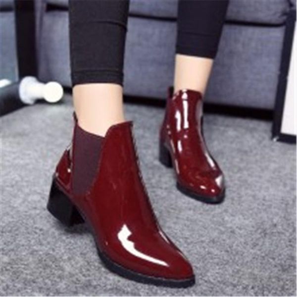 boots 2021 autumn elastic band patent leather pointed low heel ankle women shoes, Black
boots 2021 autumn elastic band patent leather pointed low heel ankle women shoes, Black
