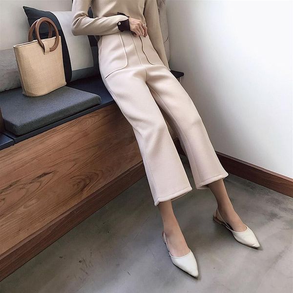 women's pants & capris women autumn winter korean plus size chic fashion ankle-length solid elastic waist loose casual high, Black;white
women's pants & capris women autumn winter korean plus size chic fashion ankle-length solid elastic waist loose casual high, Black;white
