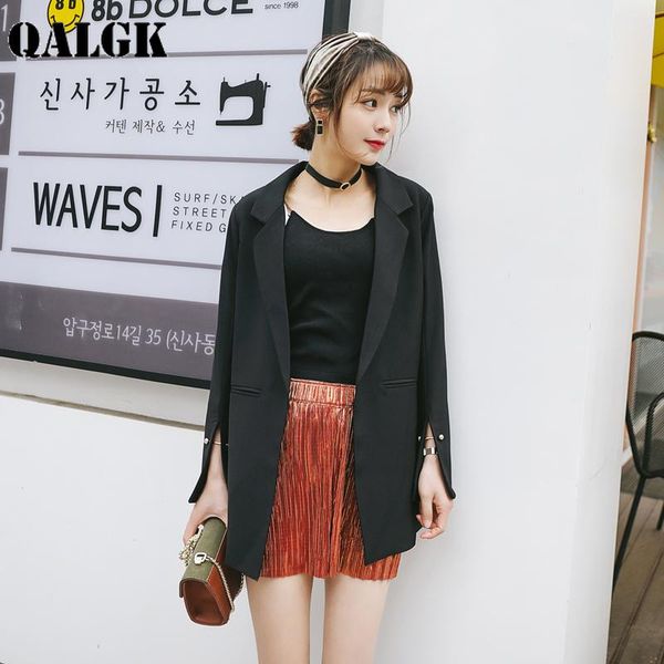women's suits & blazers fashion fall spring korean version of the long section loose wild black smallsuit casual small suit jacket, White;black
women's suits & blazers fashion fall spring korean version of the long section loose wild black smallsuit casual small suit jacket, White;black