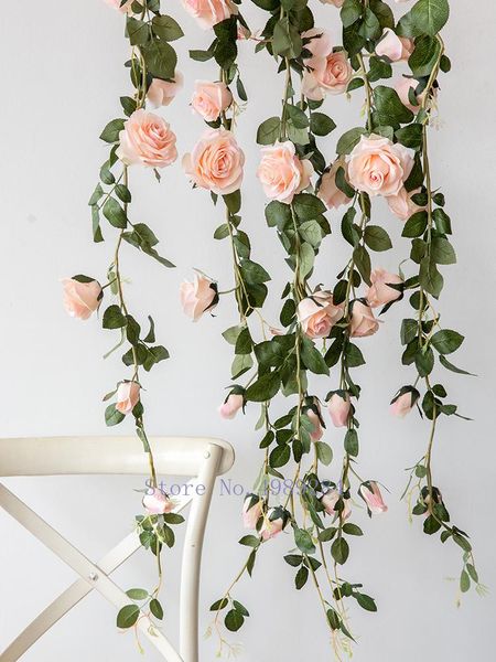 creative artificial flower rose rattan fake string winding vine plant wedding accessories home interior decorative flowers & wreaths
creative artificial flower rose rattan fake string winding vine plant wedding accessories home interior decorative flowers & wreaths