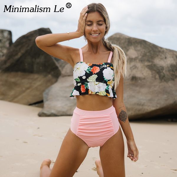women ruffle bikini set print high waist bikinis 2021 new patchwork bathing suit swimwear summer beachwear female swimsuiting 
women ruffle bikini set print high waist bikinis 2021 new patchwork bathing suit swimwear summer beachwear female swimsuiting