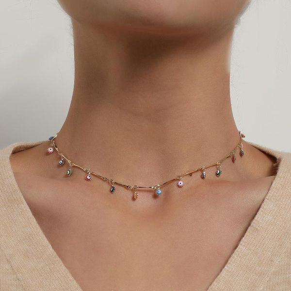chokers multicolor mini beads clavicle chain choker necklace for women boho jewelry heart eye short neck accessories girl summer gifts, Golden;silver
chokers multicolor mini beads clavicle chain choker necklace for women boho jewelry heart eye short neck accessories girl summer gifts, Golden;silver