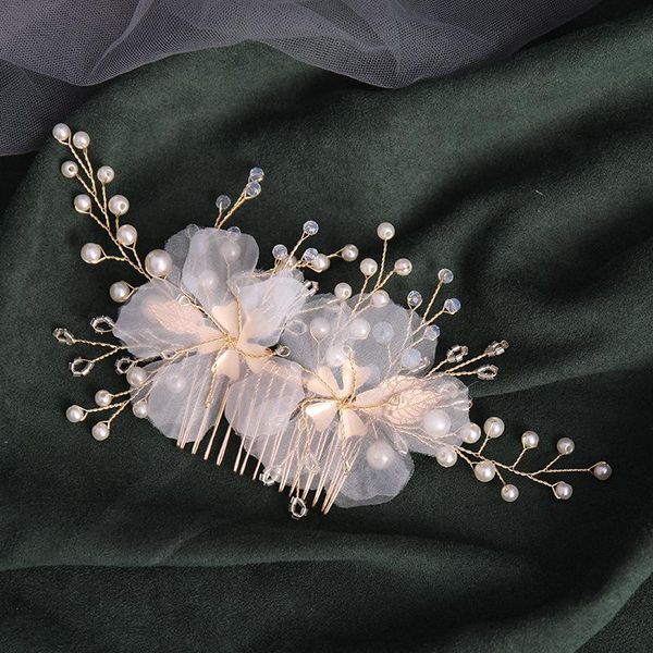 Hair Clips & Barrettes White Silk Flower Bride Comb Pearl Headpieces Side Combs Women Girls Hairstyling Bridal Wedding Jewelry Accessories, Golden;silver
Hair Clips & Barrettes White Silk Flower Bride Comb Pearl Headpieces Side Combs Women Girls Hairstyling Bridal Wedding Jewelry Accessories, Golden;silver