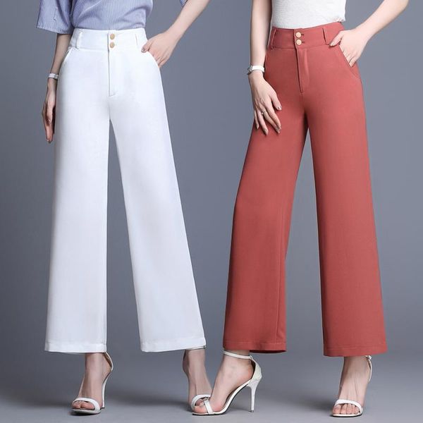 women's pants & capris fashion long wide leg women white loose high waist straight feminine summer casual office work trousers, Black;white
women's pants & capris fashion long wide leg women white loose high waist straight feminine summer casual office work trousers, Black;white