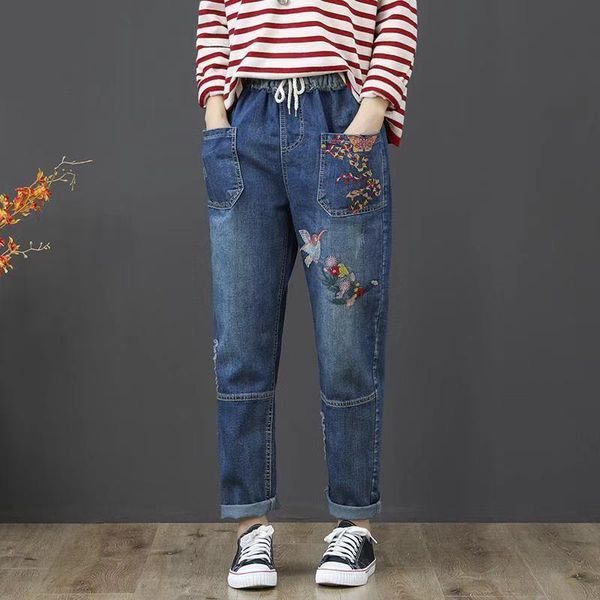 women's jeans vintage graphic woman high waist denim harem harajuku wide pants pantalon large femme embroidery loose plus size, Blue
women's jeans vintage graphic woman high waist denim harem harajuku wide pants pantalon large femme embroidery loose plus size, Blue
