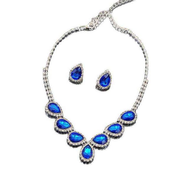 selling sapphire blue diamond necklace fashion popular drop earrings necklace set, Silver
selling sapphire blue diamond necklace fashion popular drop earrings necklace set, Silver