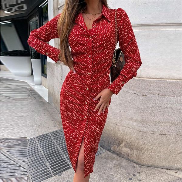 fashion polka dot lapel shirt womens dresses long sleeve turn down collar commuter leisure work occupation slim midi length, Black;gray
fashion polka dot lapel shirt womens dresses long sleeve turn down collar commuter leisure work occupation slim midi length, Black;gray