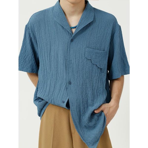 men's casual shirts summer bubble fiber design short sleeve shirt men korean fashion streetwear blue white black mens slim fit brand
men's casual shirts summer bubble fiber design short sleeve shirt men korean fashion streetwear blue white black mens slim fit brand