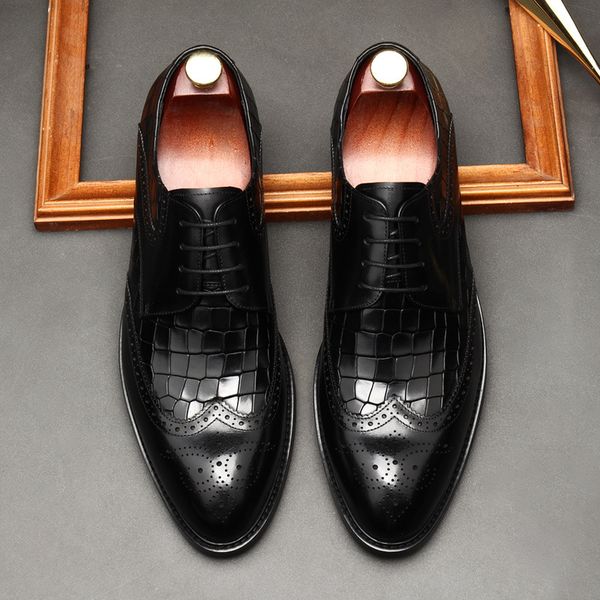 men oxford shoe genuine leather classic style formal man dress business office wedding lace up round head brogue shoes men black
men oxford shoe genuine leather classic style formal man dress business office wedding lace up round head brogue shoes men black