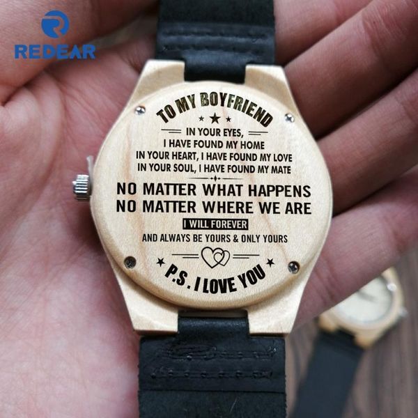 wristwatches to my boyfriend you complete me by your warm heart and soul engraved wood watch, Slivery;brown
wristwatches to my boyfriend you complete me by your warm heart and soul engraved wood watch, Slivery;brown