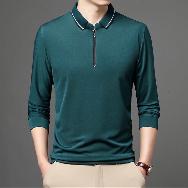 spring autumn middle-aged and young people's semi zipper t-shirt men's solid color leisure long sleeve t-shirt lapel pullover top, White;black
spring autumn middle-aged and young people's semi zipper t-shirt men's solid color leisure long sleeve t-shirt lapel pullover top, White;black