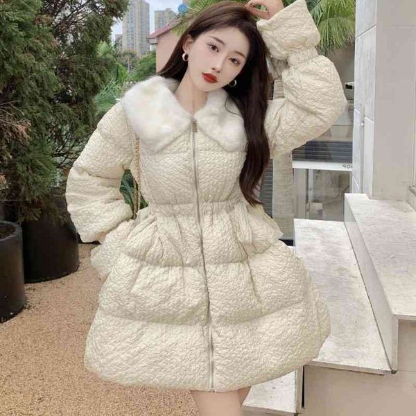 large wool collar down cotton padded clothes women's 2021 winter new fashion design thickened waist and thin foreign style a-shaped, Black
large wool collar down cotton padded clothes women's 2021 winter new fashion design thickened waist and thin foreign style a-shaped, Black