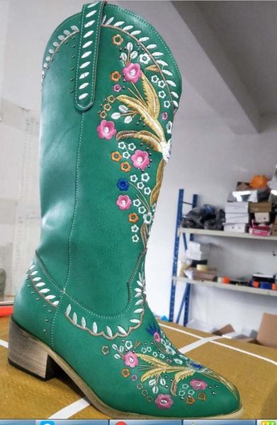 boots nice classic embroidered western cowboy for women leather cowgirl low heels shoes knee high woman botas mujer, Black
boots nice classic embroidered western cowboy for women leather cowgirl low heels shoes knee high woman botas mujer, Black