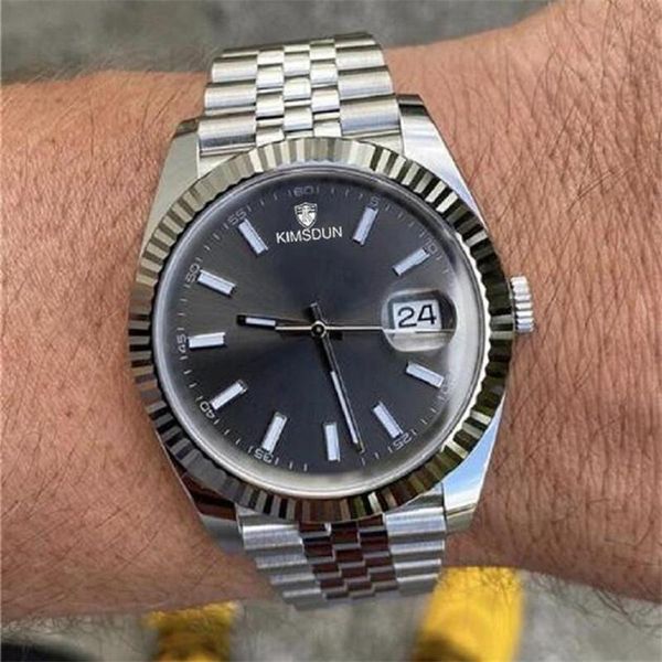 wristwatches mens watch 2813 mechanical automatic movement 41mm stainless steel watches fashion men date just designer men's wristwat, Slivery;brown
wristwatches mens watch 2813 mechanical automatic movement 41mm stainless steel watches fashion men date just designer men's wristwat, Slivery;brown