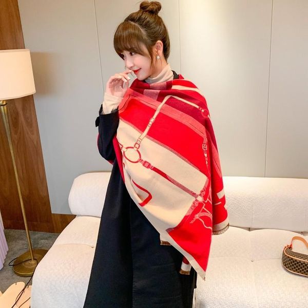british fashion carriage chain imitation cashmere scarf warm in winter thickened student bib women's shawl, Blue;gray
british fashion carriage chain imitation cashmere scarf warm in winter thickened student bib women's shawl, Blue;gray