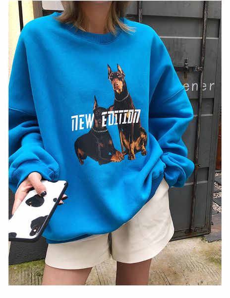 sweater dog the neck-neck woman's pullover high street clothes heavy winter let women's sweatpants harajuku, White;black
sweater dog the neck-neck woman's pullover high street clothes heavy winter let women's sweatpants harajuku, White;black