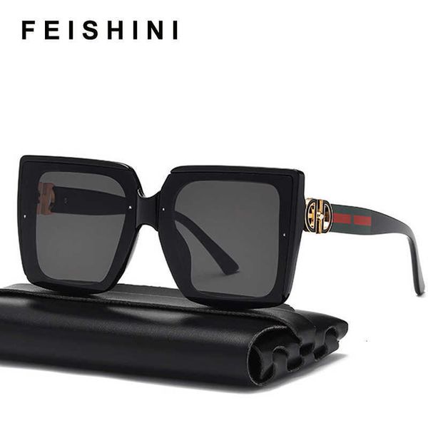 sun glasses feishini brand luxury no contracted quality square sunglasses women oversized uv protection ladies paris fashion glassees, White;black
sun glasses feishini brand luxury no contracted quality square sunglasses women oversized uv protection ladies paris fashion glassees, White;black