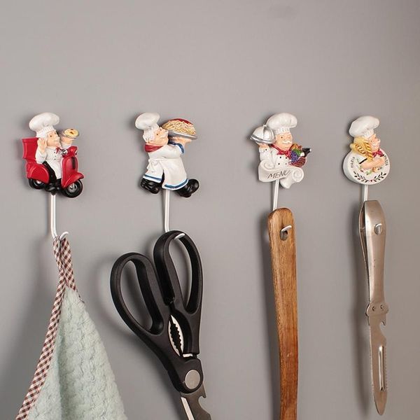 hooks & rails 4pcs resin cartoon chef hook for kitchen home bathroom accessories waterproof key towel holder hanger storage wall decor
hooks & rails 4pcs resin cartoon chef hook for kitchen home bathroom accessories waterproof key towel holder hanger storage wall decor
