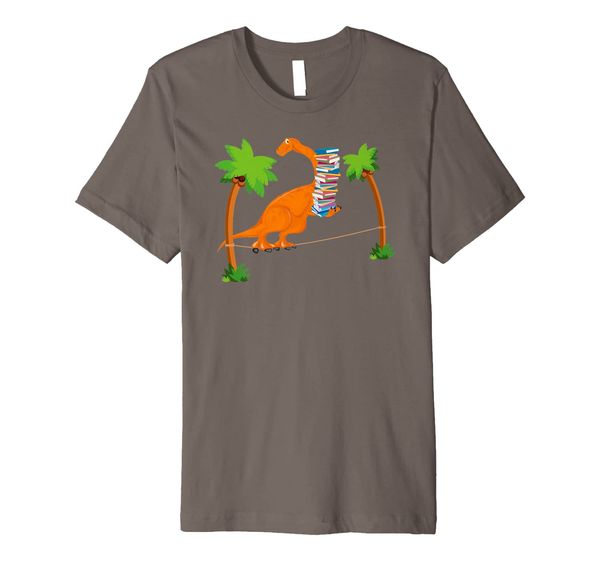 cute dinosaur book reading fun dino tightrope between palms premium t-shirt, White;black
cute dinosaur book reading fun dino tightrope between palms premium t-shirt, White;black